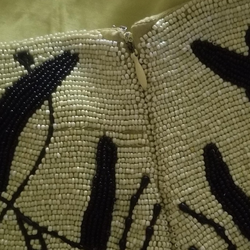 Custom Beaded Low Rise Mini Skirt 4 Small - Picture 4 of 7